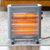 2200w quartz infrared radiant heater with adjustable thermostat and 2 power settings 2200w quartz infrared radiant heater with adjustable thermostat and 2 power settings