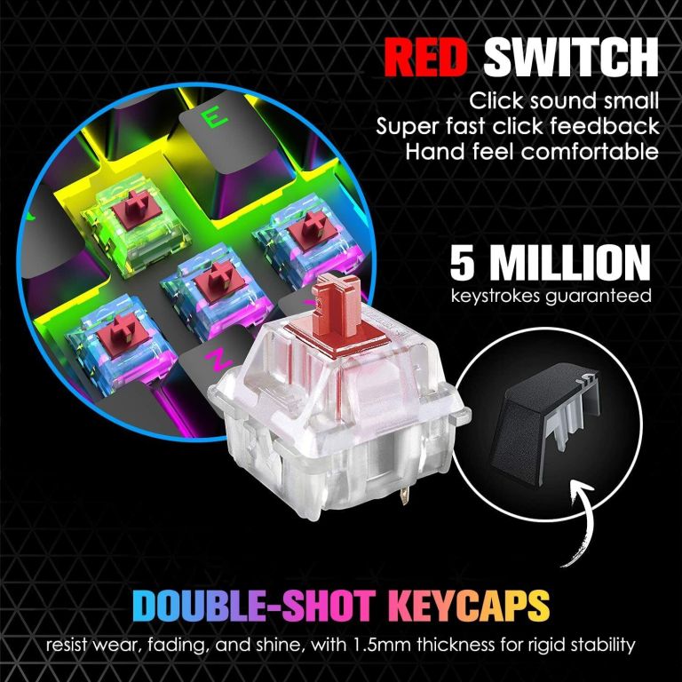 67 keys layout design mechanical gaming keyboard pc ps4 rgb backlight wired usb blue 67 keys layout design mechanical gaming keyboard pc ps4 rgb backlight wired usb blue