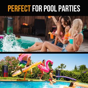 m&b portable splash proof 120w bluetooth party speaker with karaoke microphone, ipx4, tws pairing, multi input, lithium battery, rgb, usb charging m&b portable splash proof 120w bluetooth party speaker with karaoke microphone, ipx4, tws pairing, multi input, lithium battery, rgb, usb charging