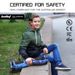 bullet sx 2000 hoverboard scooter, 500w brushless, superior self balancing system, ul certified, led lights, blue galaxy