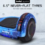 bullet sx 2000 hoverboard scooter, 500w brushless, superior self balancing system, ul certified, led lights, blue galaxy