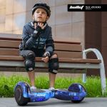 bullet sx 2000 hoverboard scooter, 500w brushless, superior self balancing system, ul certified, led lights, blue galaxy