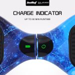 bullet sx 2000 hoverboard scooter, 500w brushless, superior self balancing system, ul certified, led lights, blue galaxy