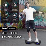 bullet sx 2000 hoverboard scooter, 500w brushless, ul certified, au compliant, superior self balancing system, led lights, black