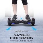 bullet sx 2000 hoverboard scooter, 500w brushless, ul certified, au compliant, superior self balancing system, led lights, black
