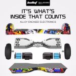 bullet sx 2000 hoverboard scooter, 500w brushless, ul certified, au compliant, superior self balancing system, led lights, hip hop design
