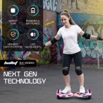 bullet sx 2000 hoverboard scooter, 500w brushless, ul certified, au compliant, superior self balancing system, led lights, pink camo