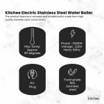 kitchee 20l electric water boiler stainless steel commercial hot liquid urn
