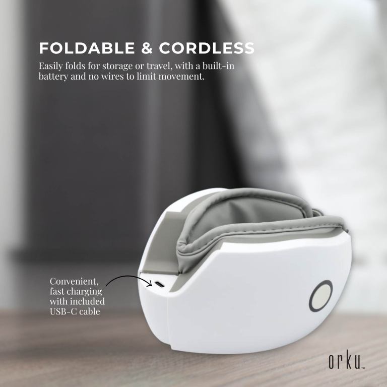 orku rechargeable eye massager – vibration heat pressure therapy with bluetooth orku rechargeable eye massager – vibration heat pressure therapy with bluetooth