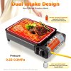 portable gas stove burner butane bbq camping gas cooker with non stick plate black portable gas stove burner butane bbq camping gas cooker with non stick plate black