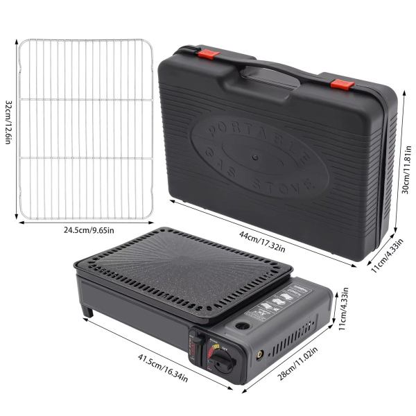 portable gas stove burner butane bbq camping gas cooker with non stick plate black portable gas stove burner butane bbq camping gas cooker with non stick plate black