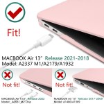 suitable for macbook air 13 inch case 2022 2021 2020 2019 2018, a1932, a2179, a2337 shell case keyboard cover