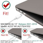 suitable for macbook air 13 inch case 2022 2021 2020 2019 2018, a1932, a2179, a2337 shell case keyboard cover grey suitable for macbook air 13 inch case 2022 2021 2020 2019 2018, a1932, a2179, a2337 shell case keyboard cover grey