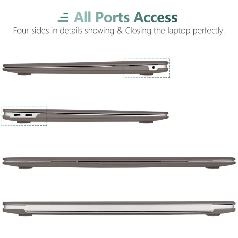 suitable for macbook air 13 inch case 2022 2021 2020 2019 2018, a1932, a2179, a2337 shell case keyboard cover grey suitable for macbook air 13 inch case 2022 2021 2020 2019 2018, a1932, a2179, a2337 shell case keyboard cover grey