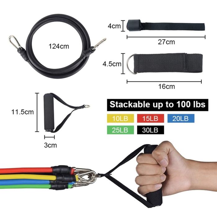 11 pack resistance bands stackable exercise bands home workouts physical therapy gym training 11 pack resistance bands stackable exercise bands home workouts physical therapy gym training