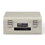 crosley voyager portable retro cd player with stereo bluetooth speakers, fm radio dune