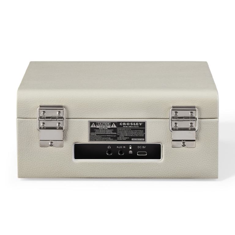 crosley voyager portable retro cd player with stereo bluetooth speakers, fm radio dune