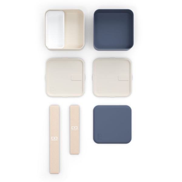 monbento mb square bento box blue natural