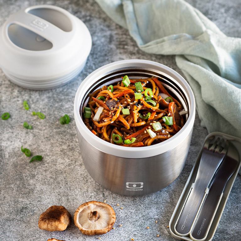 monbento mb element isolated bento box metallic silver