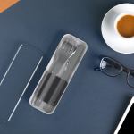 monbento mb slim box stainless steel cutlery set trio knife black