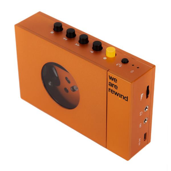 we are rewind portable cassette player & recorder serge, orange we are rewind portable cassette player & recorder serge, orange
