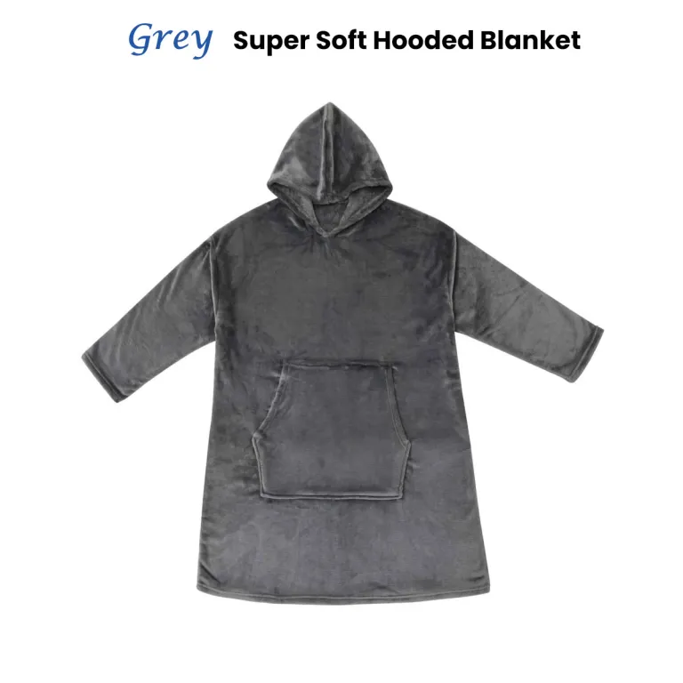 accessorize grey super soft hooded blanket small/medium accessorize grey super soft hooded blanket small/medium