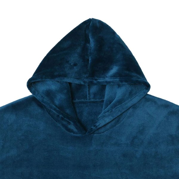 accessorize ink blue super soft hooded blanket small/medium