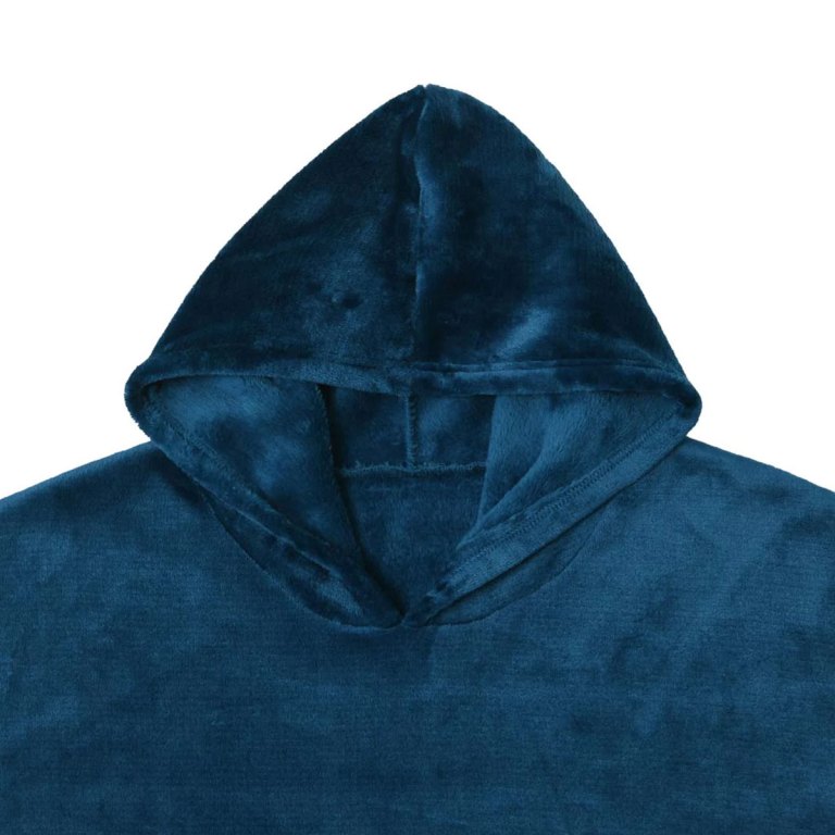 accessorize ink blue super soft hooded blanket small/medium