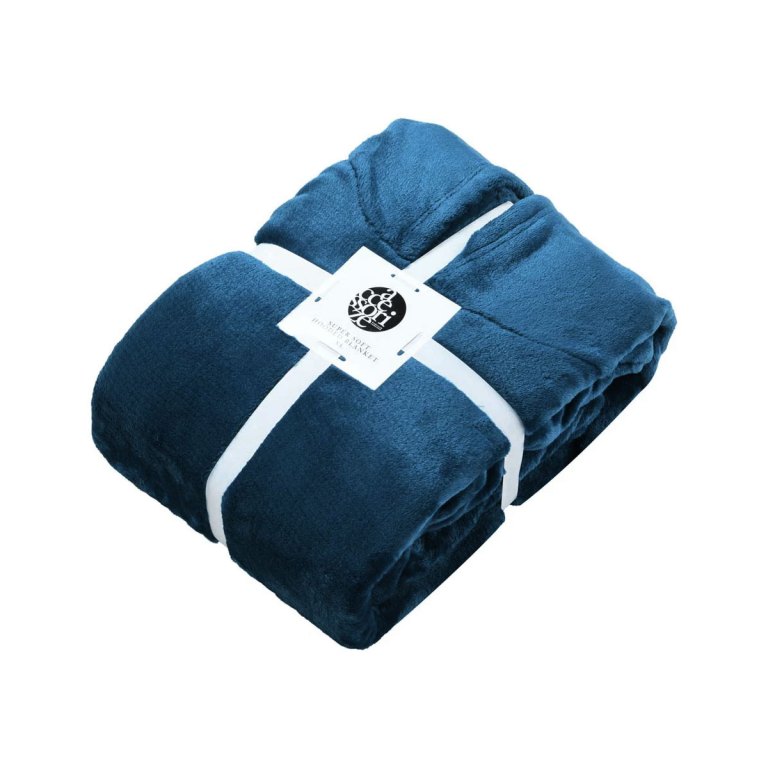 accessorize ink blue super soft hooded blanket small/medium