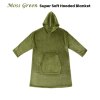 accessorize moss green super soft hooded blanket small/medium accessorize moss green super soft hooded blanket small/medium