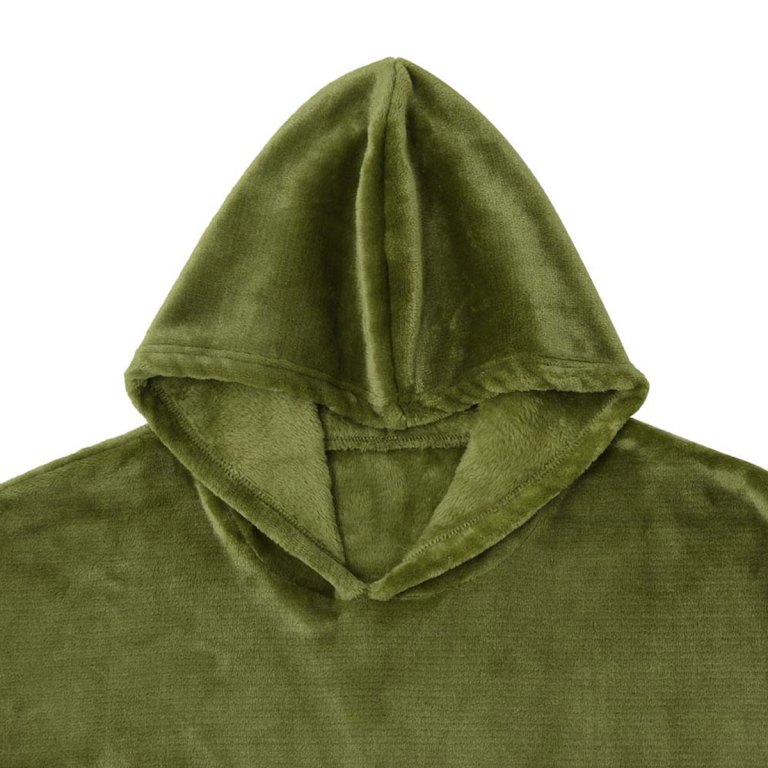 accessorize moss green super soft hooded blanket small/medium