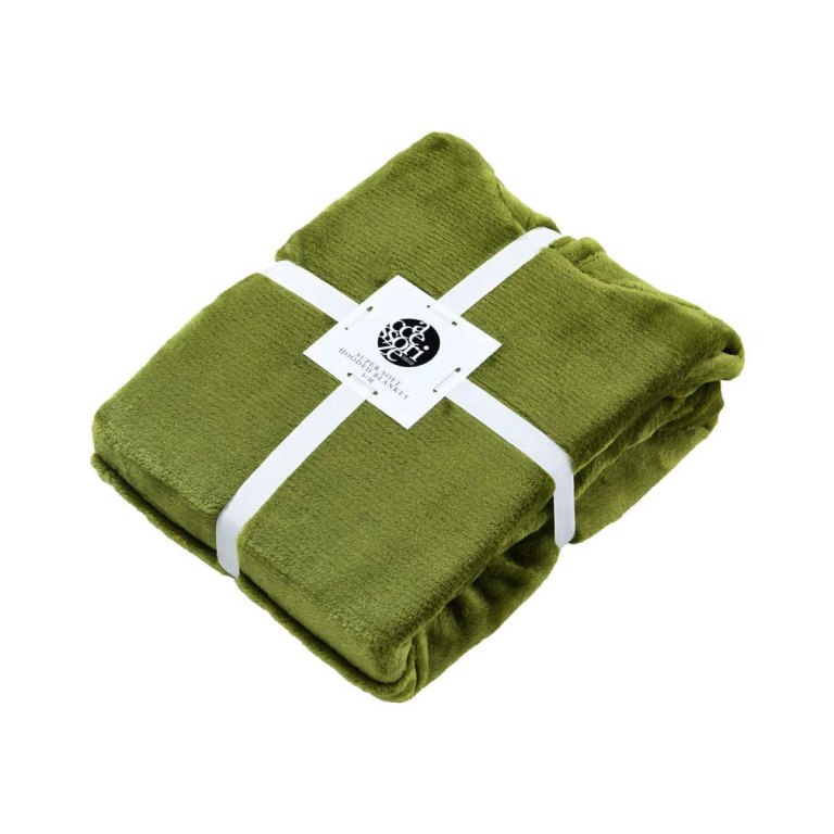 accessorize moss green super soft hooded blanket small/medium