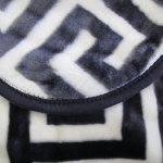 bloomington 800gsm greek key charcoal winter premium quality 1 ply mink blanket double