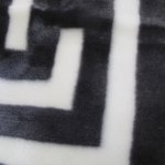 bloomington 800gsm greek key charcoal winter premium quality 1 ply mink blanket double