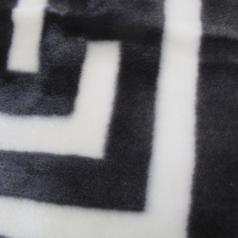 bloomington 800gsm greek key charcoal winter premium quality 1 ply mink blanket double