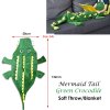 mermaid tail crocodile green soft blanket throw mermaid tail crocodile green soft blanket throw