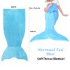 mermaid tail blue soft blanket throw mermaid tail blue soft blanket throw