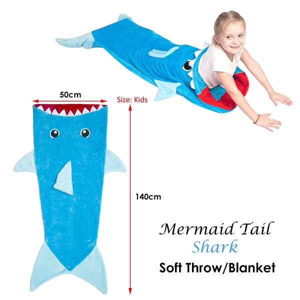 mermaid tail shark soft blanket throw mermaid tail shark soft blanket throw