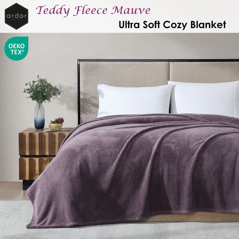 ardor teddy mauve ultra soft cozy fleece blanket queen ardor teddy mauve ultra soft cozy fleece blanket queen