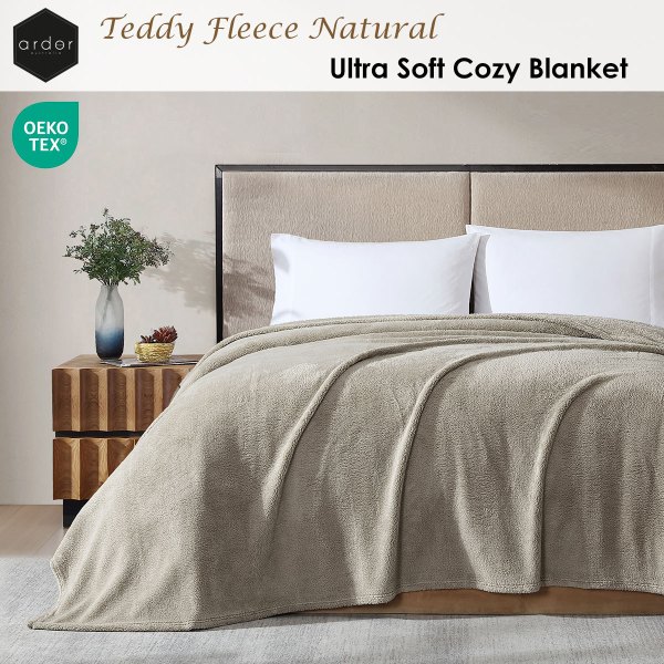 ardor teddy natural ultra soft cozy fleece blanket queen ardor teddy natural ultra soft cozy fleece blanket queen