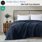 ardor teddy navy ultra soft cozy fleece blanket queen ardor teddy navy ultra soft cozy fleece blanket queen