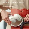 jr sy t7 bluetooth 5.4 over ear headset wireless headphones with noise cancelling mic (black)