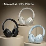 jr sy t7 bluetooth 5.4 over ear headset wireless headphones with noise cancelling mic (light blue)