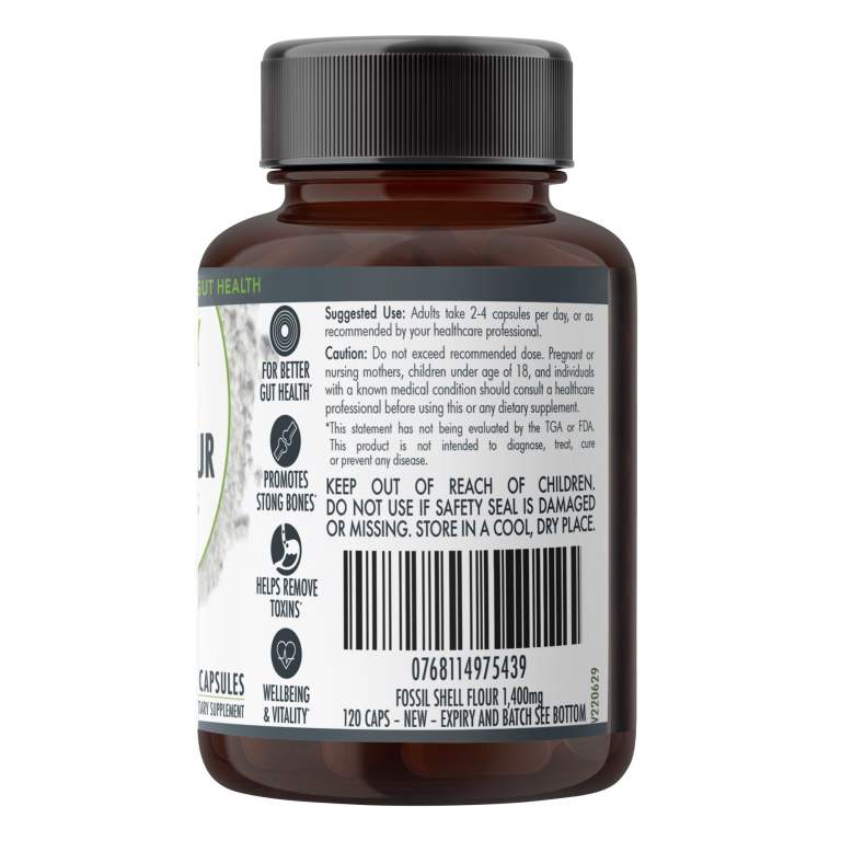 fossil shell flour capsules (vegan) food grade diatomaceous earth 120 caps fossil shell flour capsules (vegan) food grade diatomaceous earth 120 caps