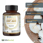 lion's mane mushroom hericium erinaceus (2,000mg) 120 vegan capsules