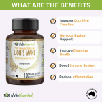 lion's mane mushroom hericium erinaceus (2,000mg) 120 vegan capsules