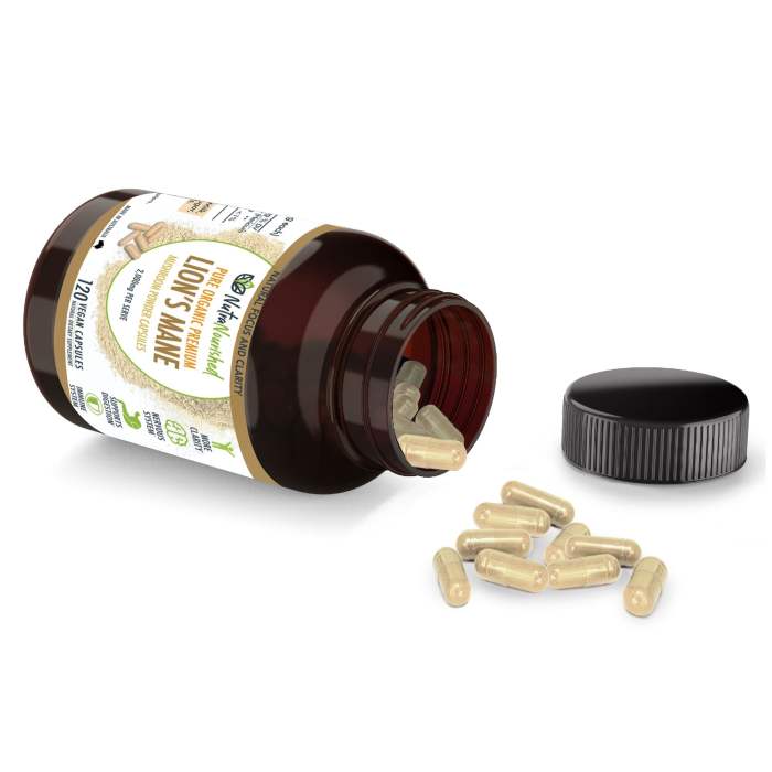 lion's mane mushroom hericium erinaceus (2,000mg) 120 vegan capsules
