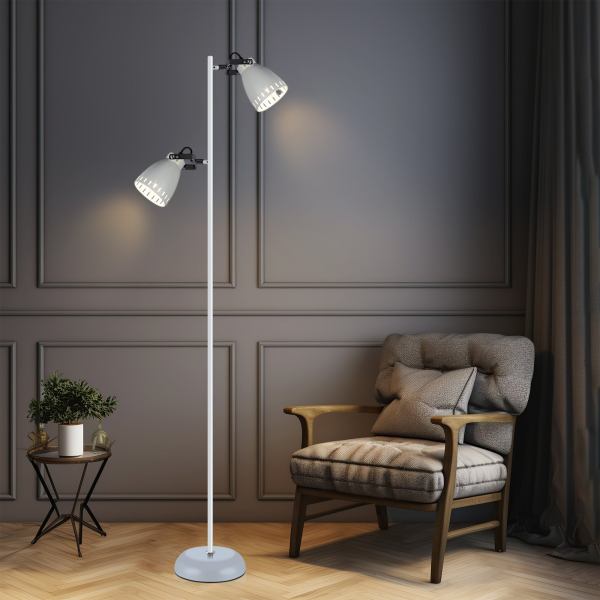 audrey floor lamp white
