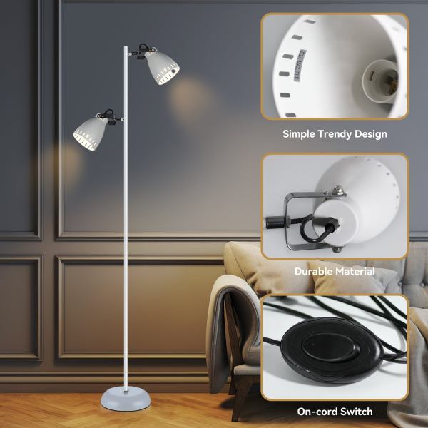 audrey floor lamp white