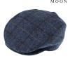 dents abraham moon tweed flat cap wool ivy hat driving cabbie quilted 1 3038 blue medium